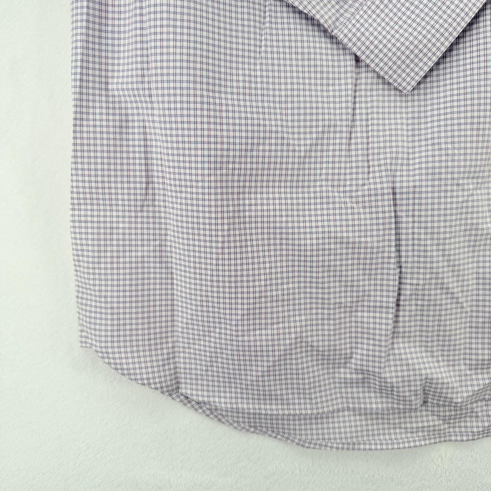 Oak Hill Shirt Mens 18.5 34/35 Blue Check Big Tall Non Iron Long Sleeve Dress - Picture 16 of 16